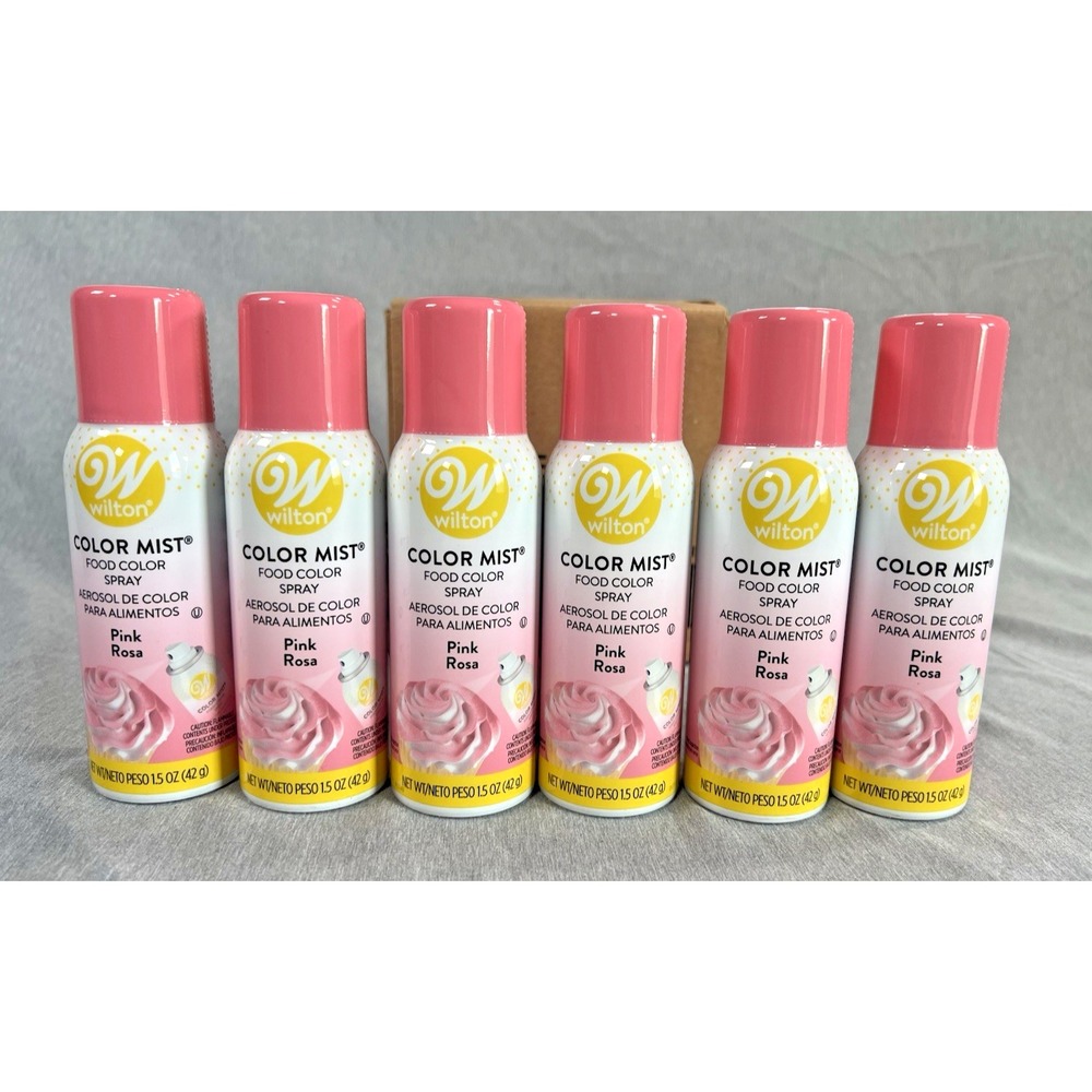 6 WILTON 1.5 PINK COLOR MIST FOOD SPARY Baking‎ HOLIDAY WEDDING CAKE Decorating